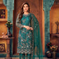 Anaita Teal Embroidered Net Salwar Suit