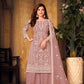Anaita Light Brown Embroidered Net Plazzo Suit