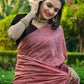 Tikhi Imli Floral Printed Embossed Ready to Wear Saree | Swadesiicart