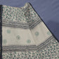 Light Olive Mix Grey Colour Block Print With Mirron Embroidered Pure Mulmul Cotton Saree By Gayathri Reddy Designer Studio | Swadesiicart