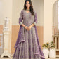 Anaita Lavender Faux Georgette Anarkali Suit With Embroidery Work