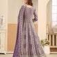 Anaita Lavender Faux Georgette Anarkali Suit With Embroidery Work