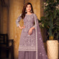 Anaita Lavender Embroidered Net Plazzo Suit