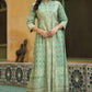 Juniper Women Pistagreen Cambric Printed Flared Dress | Swadesiicart