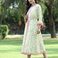 Juniper Womens Lime Green Multi Rayon Slub Double Layer Printed Kurta | Swadesiicart