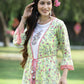 Juniper Womens Lime Green Multi Rayon Slub Double Layer Printed Kurta | Swadesiicart