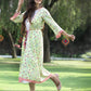 Juniper Womens Lime Green Multi Rayon Slub Double Layer Printed Kurta | Swadesiicart