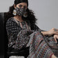 Juniper Women's Black Cambric Printed High-Low Kurta Sets | Swadesiicart