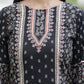 Juniper Womens Black Cambric Multicolor Placement Printed Kurta Palazzo Set | Swadesiicart