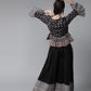 Juniper Womens Black Color Floral Printed Cambric Clothing Set | Swadesiicart