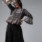 Juniper Womens Black Color Floral Printed Cambric Clothing Set | Swadesiicart