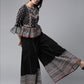 Juniper Womens Black Color Floral Printed Cambric Clothing Set | Swadesiicart