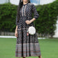 Juniper Womens Black Cambric Printed Dress | Swadesiicart