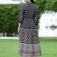 Juniper Women's Black Cambric Printed Tiered Dress | Swadesiicart