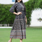 Juniper Womens Black Cambric Printed Dress | Swadesiicart