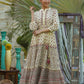 Juniper Women's Cream Cambric Printed Tiered Dress | Swadesiicart