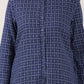 W for Woman Blue Check Printed Pure Cotton Western Top