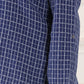 W for Woman Blue Check Printed Pure Cotton Western Top