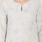 W for Woman Beige Thread Work Linen Straight Kurta With Scalloped Hemline