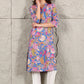 W for Woman Blue Floral Printed Rayon Straight Kurta