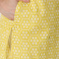 W for Woman Yellow Floral Printed Pure Cotton Soft & Breathable Kurta With Lace