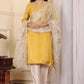 W for Woman White Gota Embroidered Organza Dupatta