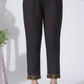 W for Woman Black Floral Printed Flared Kota Kurta, Pants And Dupatta Set