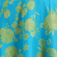 W for Woman Capri Blue Breezy Floral Printed Sequined Sleeveless Crop Top, Flared Skirt Set With Dupatta Set