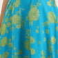 W for Woman Capri Blue Breezy Floral Printed Sequined Sleeveless Crop Top, Flared Skirt Set With Dupatta Set