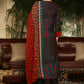 W for Woman Black Multi-Coloured Patch Printed Metallic Embroidered A-Line Kurta, Pants And Dupatta Set