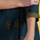 W for Woman Blue Printed Sequins Flared Kurta & Flared Pants with Dupatta Set