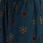 W for Woman Blue Printed Sequins Flared Kurta & Flared Pants with Dupatta Set