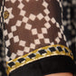 W for Woman Black Printed Chiffon Kurta with Embroidery, Churidar and Dupatta Set