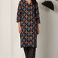 W for Woman Black Floral Printed Pure Cotton Kurta And Pants Co-Ord Set