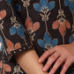 W for Woman Black Floral Printed Pure Cotton Kurta And Pants Co-Ord Set