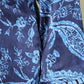 W for Woman Blue Floral Printed With Thread Work Japenese Satin Kurta And Pants Set