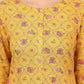 W for Woman Yellow Floral Printed Pure Cotton Kurta And Pants Co-Ord Set