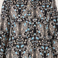 W for Woman Black Floral Printed Pure Cotton Shirt Collar Tunic