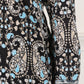 W for Woman Black Floral Printed Pure Cotton Shirt Collar Tunic