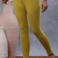 W for Woman Celery Yellow Solid Tights