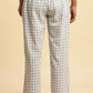 W for Woman Blue And White Checker Straight Pants