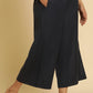 W for Woman Blue Cotton Flax Flared Pants
