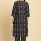W for Woman Blue Paisely Printed Kurta And Pants Set