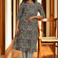 W for Woman Black Floral Printed Straight Kurta And Pants Set