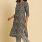W for Woman Black Floral Printed Straight Kurta And Pants Set