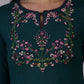 W for Woman Blue Embroidered Thread Work Acrylic Straight Kurta
