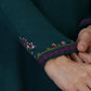 W for Woman Blue Embroidered Thread Work Acrylic Straight Kurta
