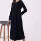 W for Woman Blue Embroidered Sequins Flarred Dresses