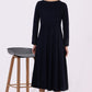 W for Woman Blue Embroidered Sequins Flarred Dresses