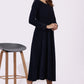 W for Woman Blue Embroidered Sequins Flarred Dresses